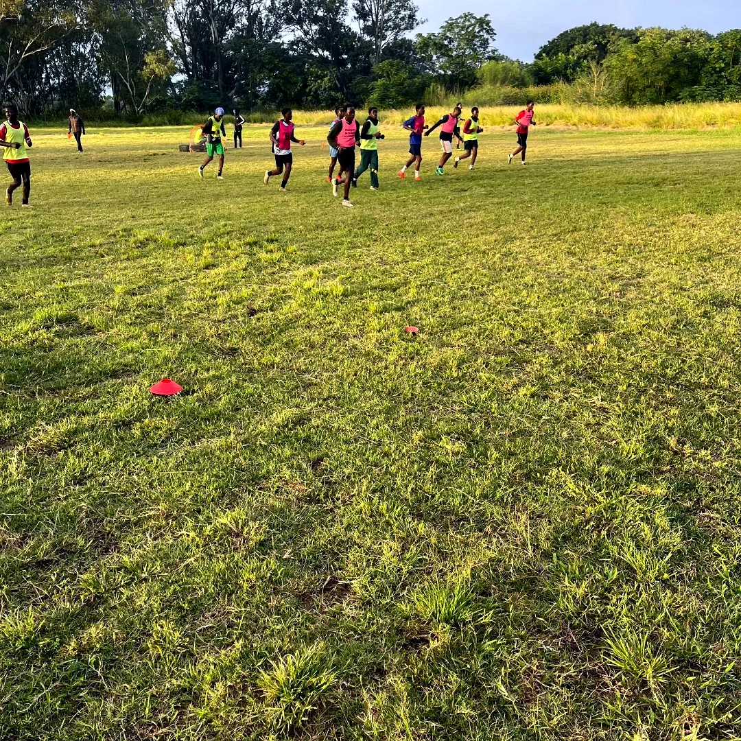 Players working through sprint and conditioning drills